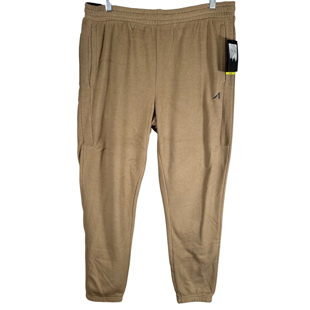 Al1ve Magnetics Mens Chinchilla Brown Heather‎ Fleece Joggers New Size L